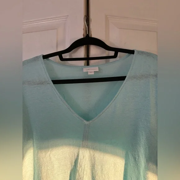 J. Jill Aqua V-Neck Short Sleeve Top - Picture 5 of 7